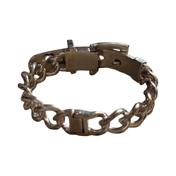 BCBGMaxazria chain belt cuff in silver - Picture 2 of 4